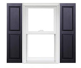 Homeside Raised Panel Vinyl Shutters (1 Pair)- 12 x 64-Black