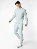 Fyltr Men'S Sweatshirt & Jogger Casual Co-Ord Set With Striped Rib Detail - Stripe Rib Detail On Neck Cuff & Hem | Casual Winterwear For Men,Crystal Clear,Crystal Clear,S