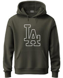 Adro Men'S Cotton Neck Hooded Sweatshirt (H24-La-Ol-L_Olive)