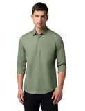FYLTR Men's Solid 100% Cotton Casual Full Sleeves Shirt with Pocket Rifle Green,Rifle Green