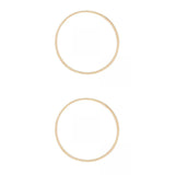 ATORSE 2pcs Embroidery Hoop Wooden Round Bamboo Cross Stitch Craft