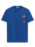 ADRO Tshirt for Men | Anime T Shirt for Men | 100% Cotton Tshirt | Graphic Printed T-Shirt | Chest Printed Tshirt | Spiderman Tshirt | T-Shirts| RN24-STICK-SPID-RB-S Royal Blue,Royal Blue