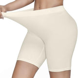 KYDA Women's Anti Bacterial Cycling Shorts Under Skirt Biker Shorts High Waist Stretchable Yoga Shorts & Gym Workout Skin Fit Shorties(Cream_M),Cream