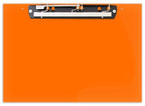 17x11 Clipboard Acrylic with 11 Lever Operated Hinge Clip (Orange)