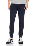 FYLTR Men's Casual Straight Leg Joggers with Stripe Tape Detail - Elasticated Waist with Drawstring | Zip Pockets | Solid Color,Vainly Navy