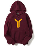 Adro Men'S Cotton Neck Hooded Sweatshirt (H22-M-Lnn-Mr_Maroon_S)