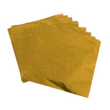 ATORSE 5x100x Chocolate Candy Package Paper Aluminum foil Wrappers Golden 8 x 8cm