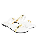 Shoetopia Girls Flat-08 White Flat Sandal - 7 Uk (Girls-Flat-08-White),White,7,B0CQK4WPZ3
