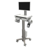 Ergotron CareFit Medical Cart, 46.9 x 18 x 16.7, Grey, White