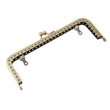 Merishopp 5Xsquared Clutch Purse Frame Kiss Clasp Lock Handle Diy Bag Accessories 15.5Cm