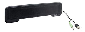 Syba Usb Powered 3.5Mm Audio Laptop Speaker Cl-Spk20138 Clip-On Soundbar - Portable Compact Travel Stereo Speaker Bar Design Use