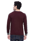Adro Men'S Slub Cotton Full Sleeve T-Shirt (Fr3-4-Mar-Mr_Maroon_L)