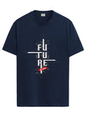 Adro Men'S Graphic Printed 100% Cotton T-Shirt - Regular Fit, Printed T-Shirts For Men (Rn24-Ftr-Nb_Navy_L)