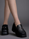 Shoetopia Stylish Solid Buckle Detailed Black Pumps For Women & Girls /Eu37,Black,4,B0DRJFS5V1