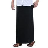 Prakasam Cotton Men'S Black Single Dhoti With Pocket - Size Medium (Hip 34-38)