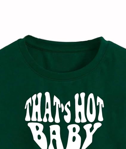 Toplot Text Printed Round Neck Crop Top For Women (Baby-Crop-Top-5200-Olive-M),Green,,B0DCTFFKQ3