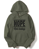 Adro Nope Not Today Mens Printed Hoodies/Mens Sweatshirts (H21-M-Nop-Ol_Olive_M)
