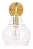 Elegant Lighting Living District Indoor Modern Home Decorative Bright Ceiling Pierce 1 Light Brass And Clear Seeded Glass Wall S