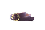 Niddleman Women & Girl Leather Formal Belt (26, Brown Gold)