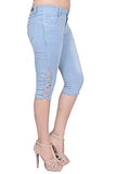 Nifty Women'S Slim Fit Capris (1301, Sky Blue, 28)