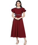 Oomph! Women'S Crepe A-Line Maxi Dress - Carob Brown,Carob BrownApparel,XL