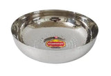 Silvercraft Heavy kadhai Steel | tasla kadhai Heavy Bottom | mathar tasla | Extra Large 7 Litre (No. 18)