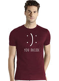 Adro You Decide Mens Printed T-Shirts (Rnr-M-Dec-Mr_Maroon_S)