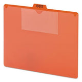 Poly Out Guide, TwoPocket Style, 1/5 Tab, Letter, Poly, 5 x 3, 50/Box