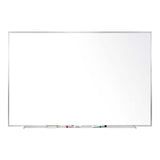 Ghent 48.5 x 60.5 Aluminum Frame NonMagnetic Whiteboard w/ 1 Marker and Eraser Made in U.S.A., Satin/White (M2454)