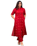 Gosriki Women'S Rayon Viscose A-Line Printed Kurta With Pant (Vibha Red-Vks01-Gs_S_Red_Small),Red,,B0F48ZJJ8C