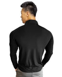 Eyebogler Men High Neck Colourblocked Full Sleeve Regualr Fit T-Shirt,Black Night OwlApparel,2XL