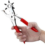 Popshy Manual Revolving Punch Hole Pillar Puncher Maker Machine For Leather Craft Belt, Watch Bands, Bags, Dog Collars