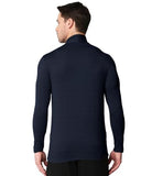 Eyebogler Men High Neck Solid Full Sleeve Regular Fit T-Shirt Navy Blue,Navy BlueApparel,M