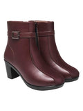 Shoetopia Women'S Flat Boots,Brown,3,B0CSPKP3XN