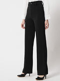 Kotty Pack Of 2 Women Regular Fit Viscose Rayon Trousers,White: BlackApparel,28