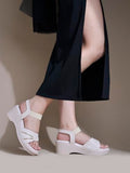 Shoetopia Elegant Cream Block Sandals For Girls /Eu41,Cream,8,B0F6TWRGZT