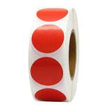 ATORSE 5x500Pcs/Roll Mini Stickers Kraft Paper Adhesive Labels Scrapbooking Red