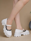 Shoetopia Round Toe White Mary Janes Bellies For Women /Eu41,White,8,B0DK7DCBXJ