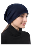 Paropkar WomenS Stretch Under Scarf Tube Bonnet Jersey Cap Head Wrap Blue