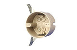 Allied Moulded Fiberglasbox 2-12 In. Round Fiberglass 1 Gang Electrical Box Beigetan