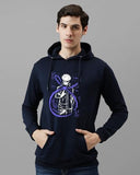 Adro Men'S Cotton Blend Neck Hooded Sweatshirt (H24-Ani-Nb_Navy Blue