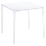 Compamia Mango 28 Square Patio Dining Table in White, Commercial Grade