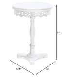 Koehler 15090 White Flourish Pedestal Table, 21