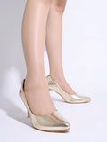 Shoetopia Stylish Embellished Golden Pumps For Women & Girls-Eu37,Golden,4,B0CKW7VCF7