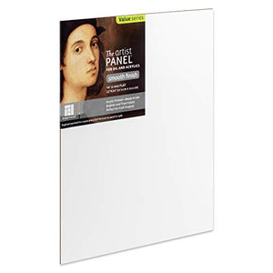 Ampersand Art Supply Wood Gesso Artist Painting Panel: Primed Smooth, 18 Inch Depth, 11 X 14