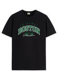Adro Mens Printed T Shirt - Premium Cotton Graphic Printed Tshirt - Black T-Shirt - Rn24-Bost-Bl-S