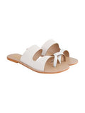 Shoetopia One Toe White Flats For Women & Girls /Eu41,White,8,B0F7LY1R9L
