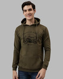 Adro Men'S Cotton Blend Neck Hooded Sweatshirt (H24-Ame-Ol-2Xl_Olive)