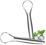 2Pack Tongue Scraper, 100% 304 Surgical Stainless Steel Tongue Cleaner For Both Adults And Kids, Professional Reduce Bad Breath