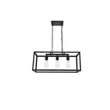 Elegant Lighting Living District Indoor Modern Home Decorative Bright Ceiling Resolute 3 Light Black Pendant